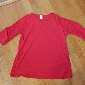 Peek-a-Boom Red blouse Sz 1x